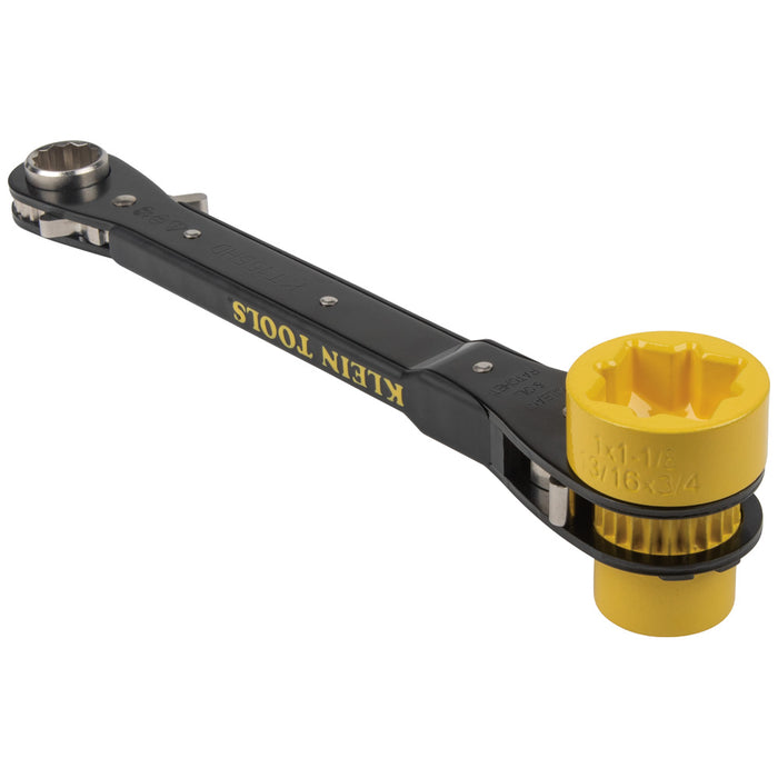 KLEIN TOOLS Heavy-Duty 6-IN-1 Lineman's Ratcheting Wrench
