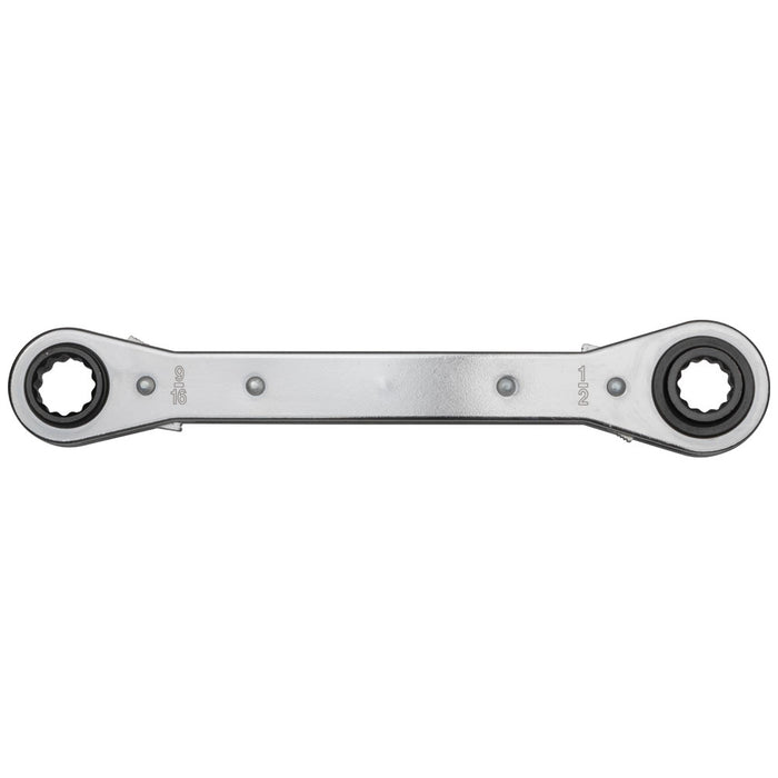 KLEIN TOOLS Lineman's Ratcheting 4-IN-1 Box Wrench