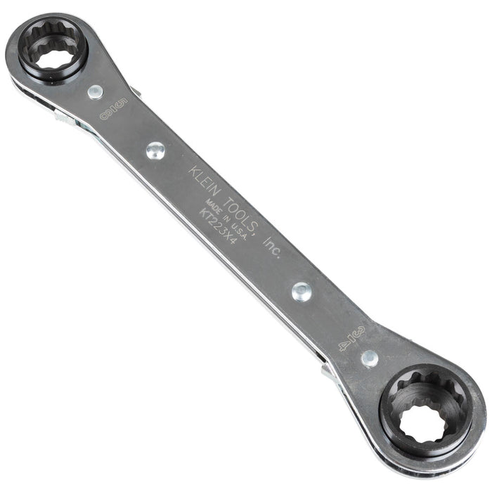 KLEIN TOOLS Lineman's Ratcheting 4-IN-1 Box Wrench