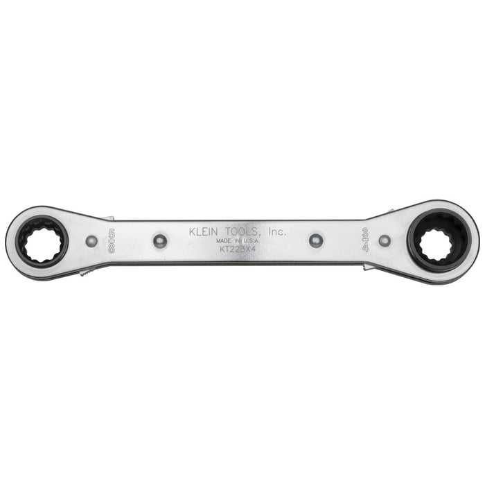 KLEIN TOOLS Lineman's Ratcheting 4-IN-1 Box Wrench