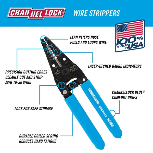 CHANNELLOCK 6" Wire Stripper