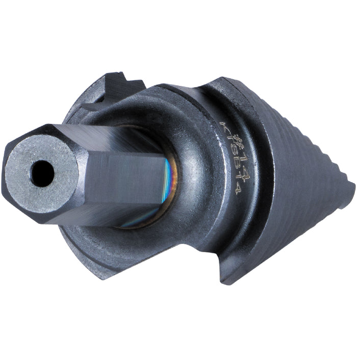 KLEIN TOOLS 12-Step Drill Bit, 3/8-Inch Hex, Double Straight Flute, 3/16-Inch to 7/8-Inch