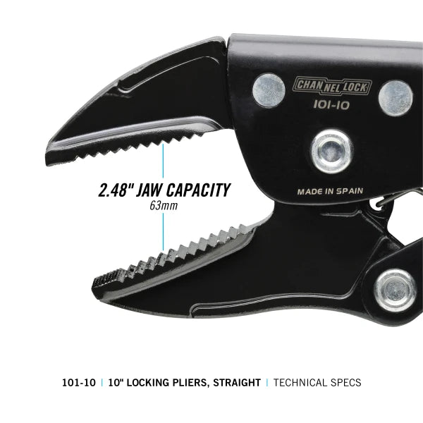 CHANNELLOCK 10" Locking Pliers, Straight