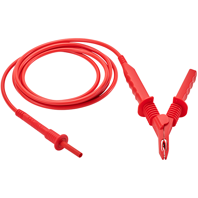 AEMC 2151.40 Lead - One 45 ft 15kV Red w/integral clip for use with Models 6550 & 6555