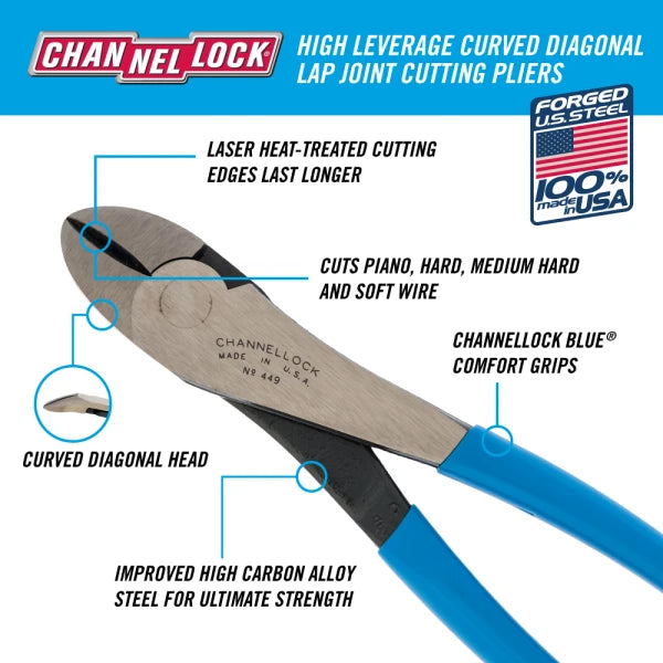 CHANNELLOCK 9.5" HL Diag Cutting Plier