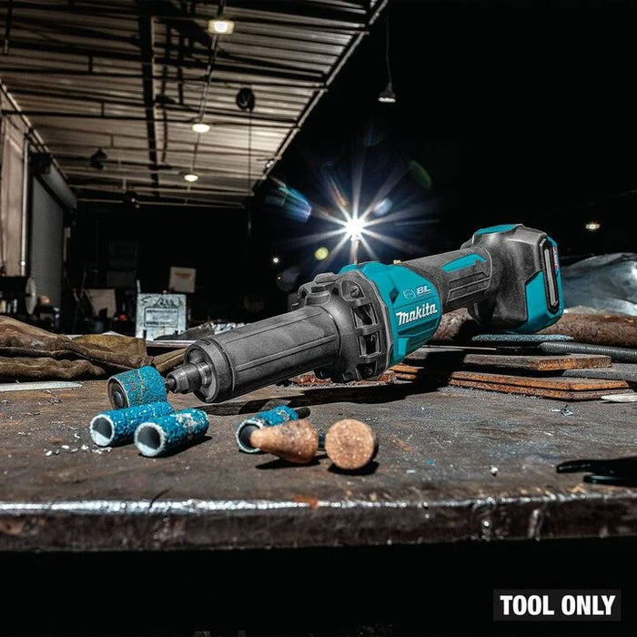 Makita 40V Max XGT Cordless 1/4 Inch Slide Switch Variable Speed Die Grinder with Electric Brake (Bare Tool)
