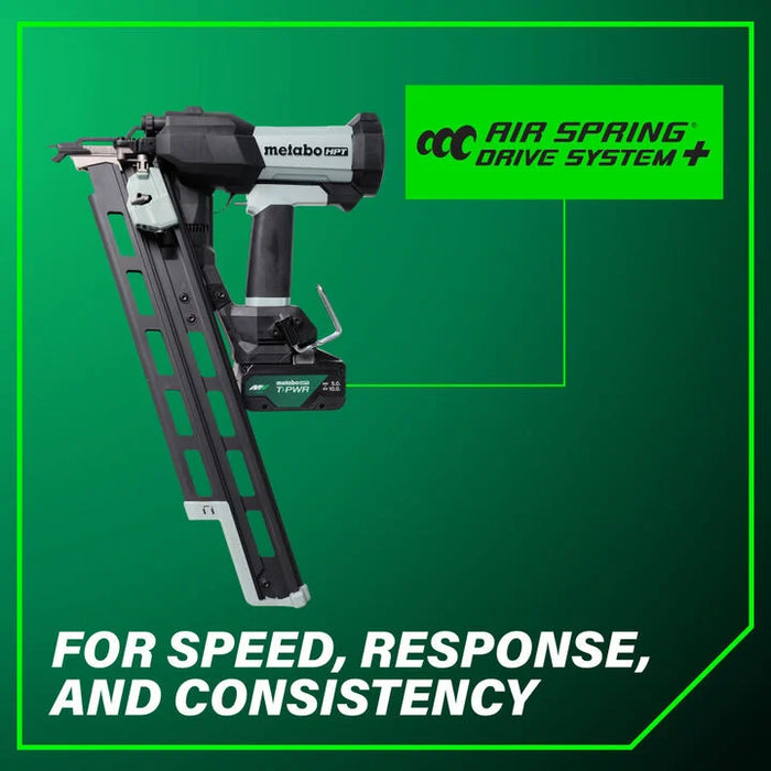 Metabo HPT 18V 21° Cordless Pneumatic 3" Duplex Forming Nailer Kit