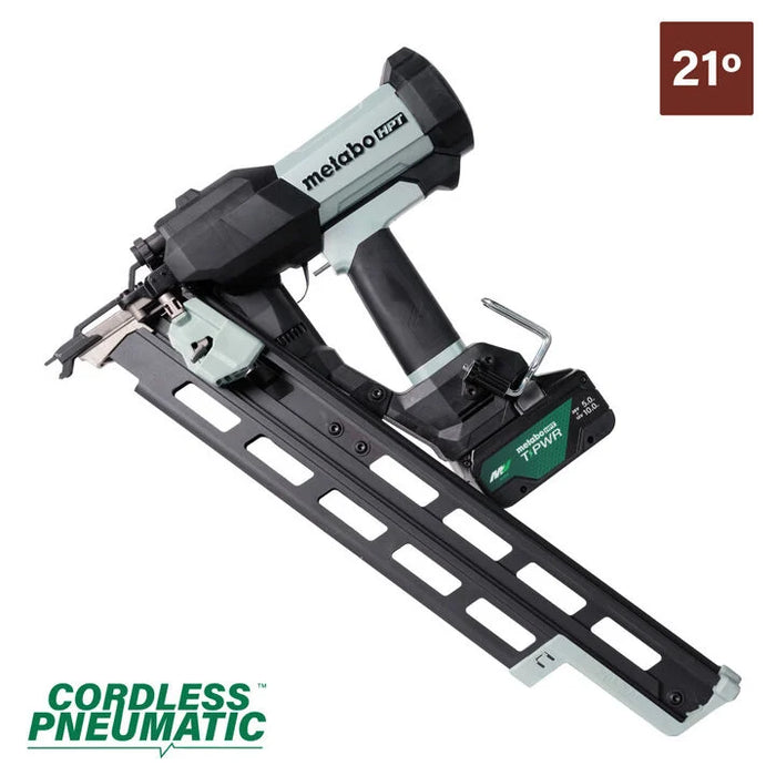 Metabo HPT 18V 21° Cordless Pneumatic 3" Duplex Forming Nailer Kit