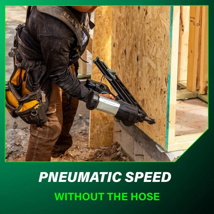 Metabo HPT 18V 21° Cordless Pneumatic 3" Duplex Forming Nailer Kit