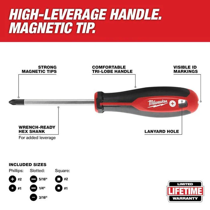 MILWAUKEE 48-22-2710 - 10 PC. Screwdriver Kit