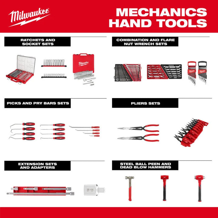 Milwaukee 77 pc. 1/4”, 3/8”, & 1/2” Drive Metric Socket Set with Tray for PACKOUT™ Drawers