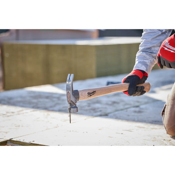 Milwaukee 23oz Milled Face Hickory Handle Framing Hammer