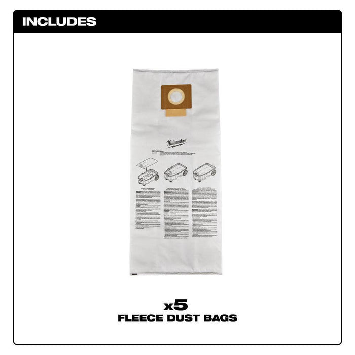 Milwaukee Fleece Dust Bags (5PK) 49-90-1969