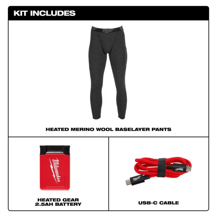 Milwaukee Heated Merino Wool Baselayer Pants