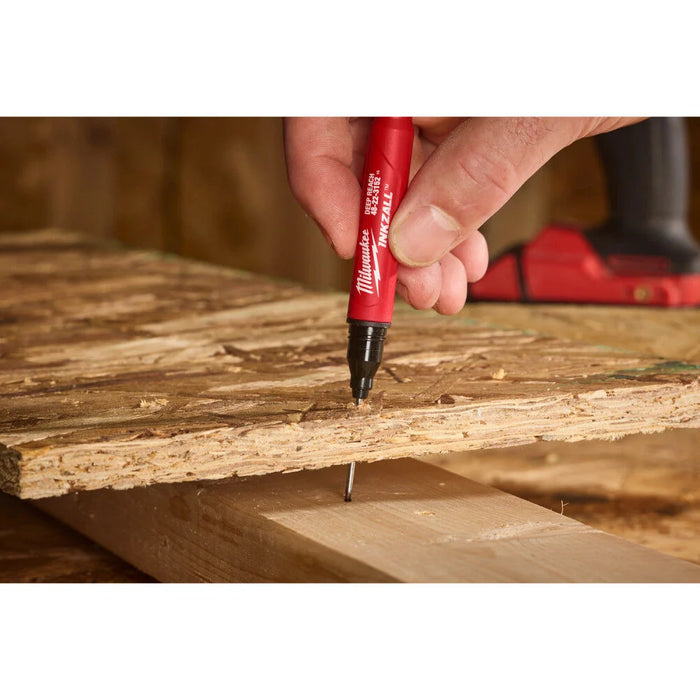 Milwaukee INKZALL 2 IN 1 Deep Reach Ultra Fine Point Black Jobsite Marker