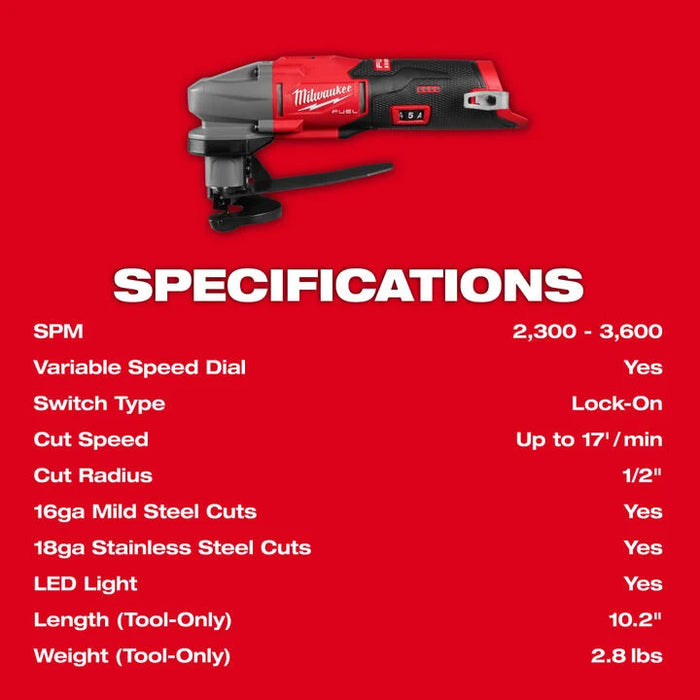 Milwaukee M12 FUEL™ 16 Gauge Scroll Shear