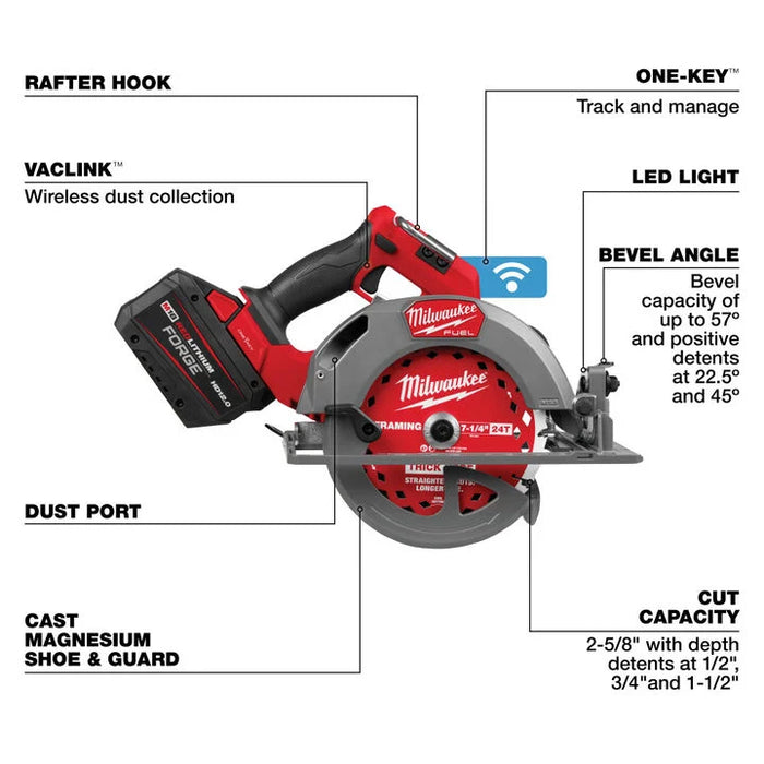Milwaukee M18 FUEL™ 7-1/4" Circular Saw w/ ONE-KEY™ Kit