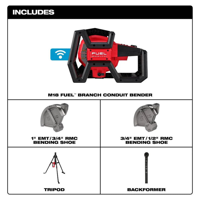Milwaukee M18 FUEL Branch Conduit Bender with AUTO-ZERO M18 5150-20