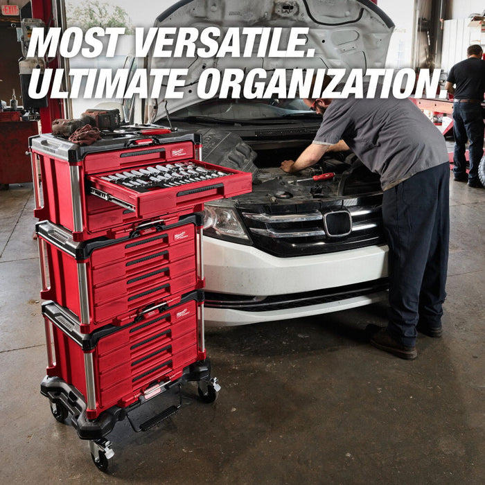 Milwaukee Master Mechanics Hand Tool Set with PACKOUT Drawers and Dolly, 366 Pieces 48-22-9495