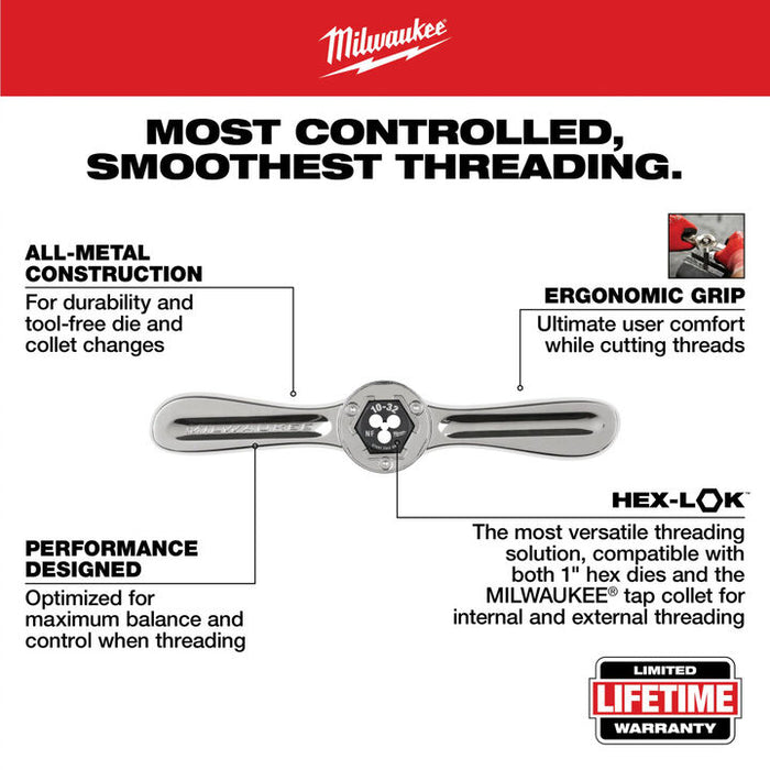 Milwaukee 15PC Metric Tap & Die Set w/ HEX-LOK™ 2-in-1 Handle