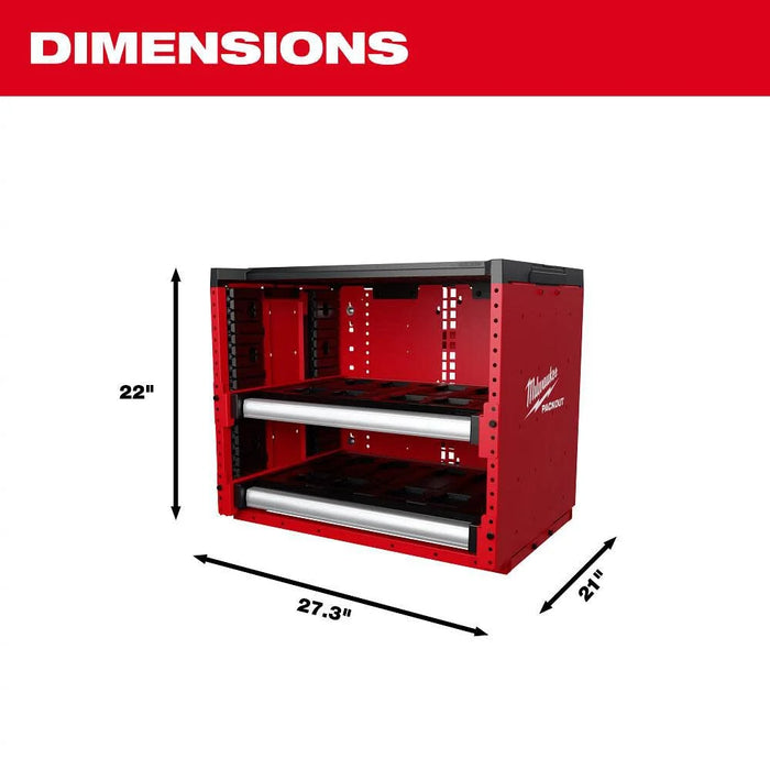 Milwaukee 48-21-8000 PACKOUT Rack Drawer Storage System w/ 50 lbs Capacity 48-21-8000