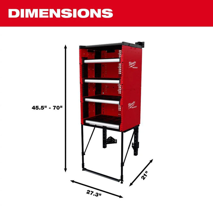 Milwaukee 48-21-8070 PACKOUT Modular Storage System Rack Kit w/ Sliding Drawers