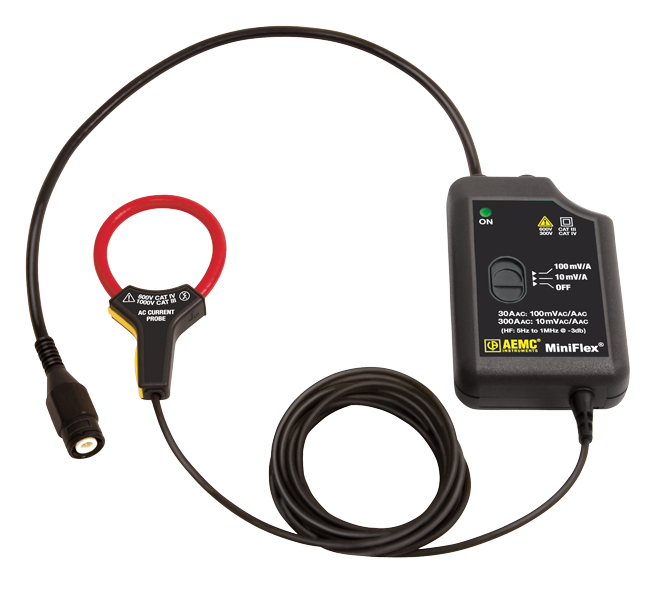 AEMC 2126.84 MiniFlex® 30/300A, 10", 100mV/10mV/A High Frequency (for any BNC Oscilloscope)
