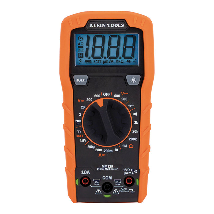 KLEIN TOOLS Digital Multimeter, Manual-Ranging, 600V