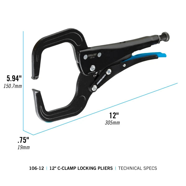 CHANNELLOCK 12" C-Clamp Locking Pliers