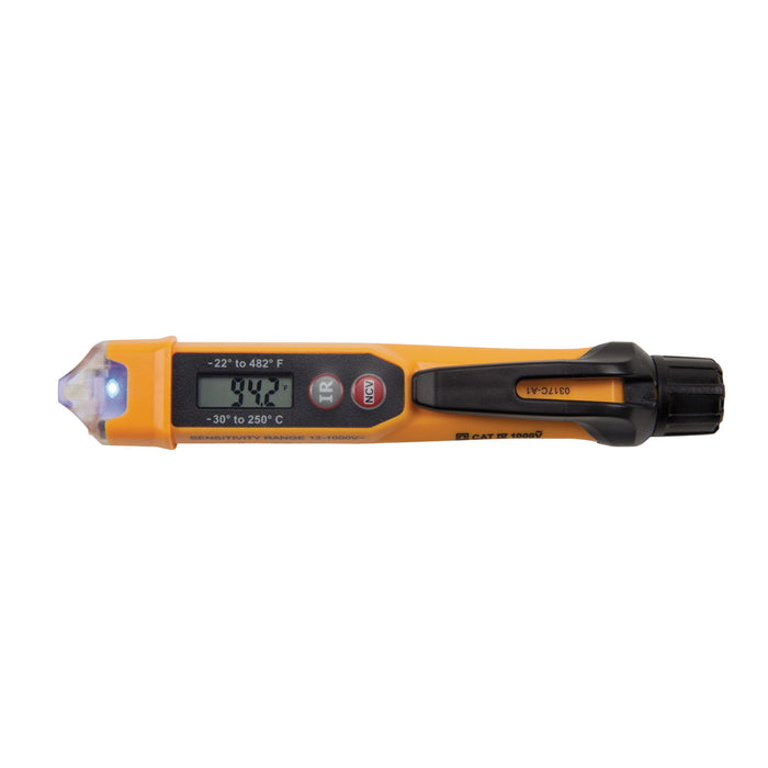 KLEIN TOOLS Non-Contact Voltage Tester Pen, 12 - 1000 AC V w/ Infrared Thermometer