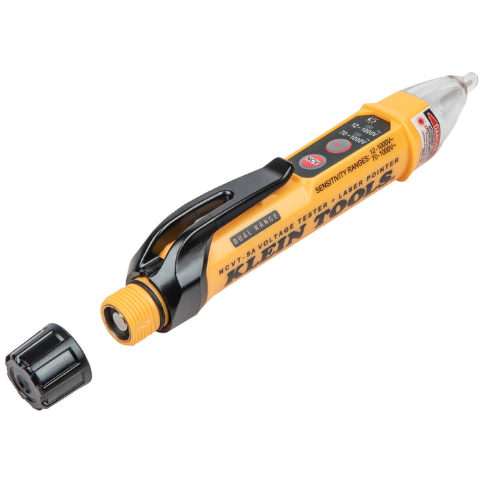 KLEIN TOOLS Non-Contact Voltage Tester Pen, Dual Range, w/ Laser Pointer