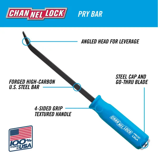 CHANNELLOCK 45-inch Pry Bar, 5/8" x 38"