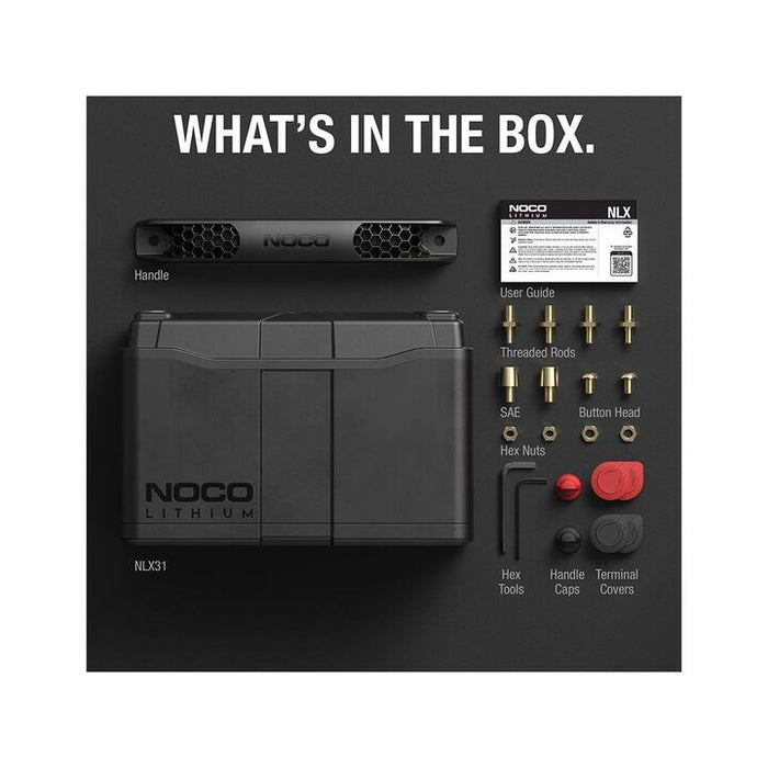 NOCO 120Ah Group 31 Rechargeable Li-Iron Phosphate (LiFePO4) Battery