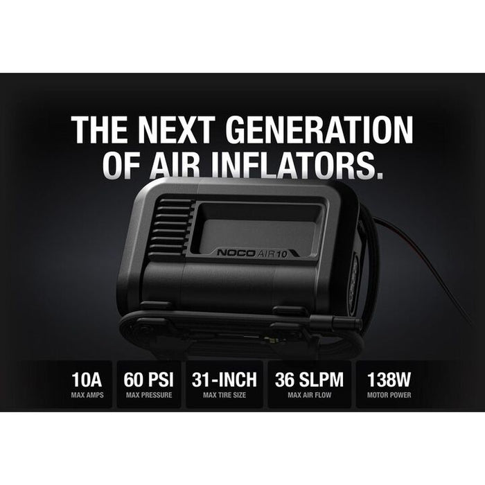 NOCO 12V 10A 138W 60 PSI 36 SLPM Portable Air Compressor/Inflator