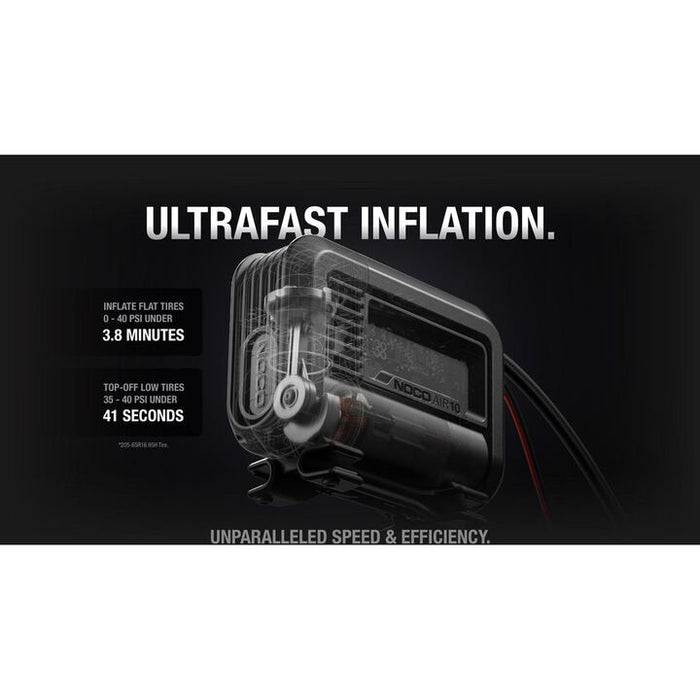 NOCO 12V 10A 138W 60 PSI 36 SLPM Portable Air Compressor/Inflator