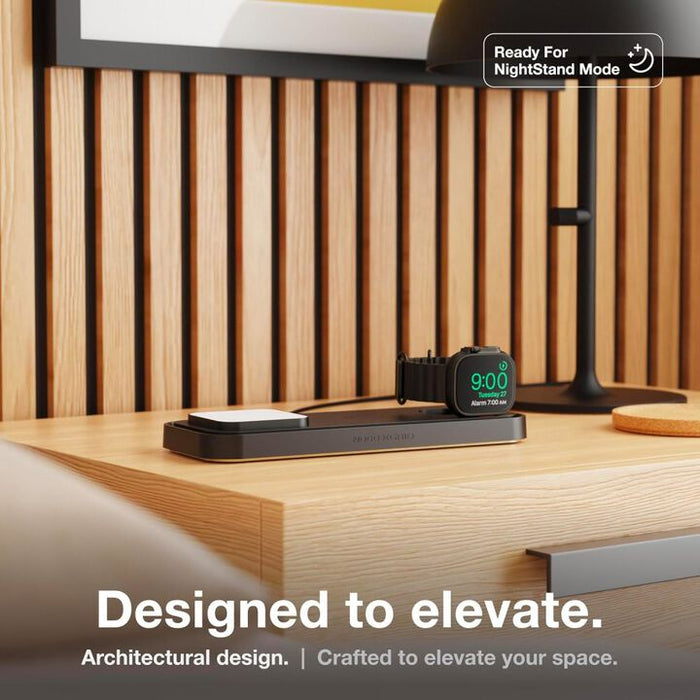 NOCO 3-In-1 Qi2 15W Wireless Charging Pad Matte Black