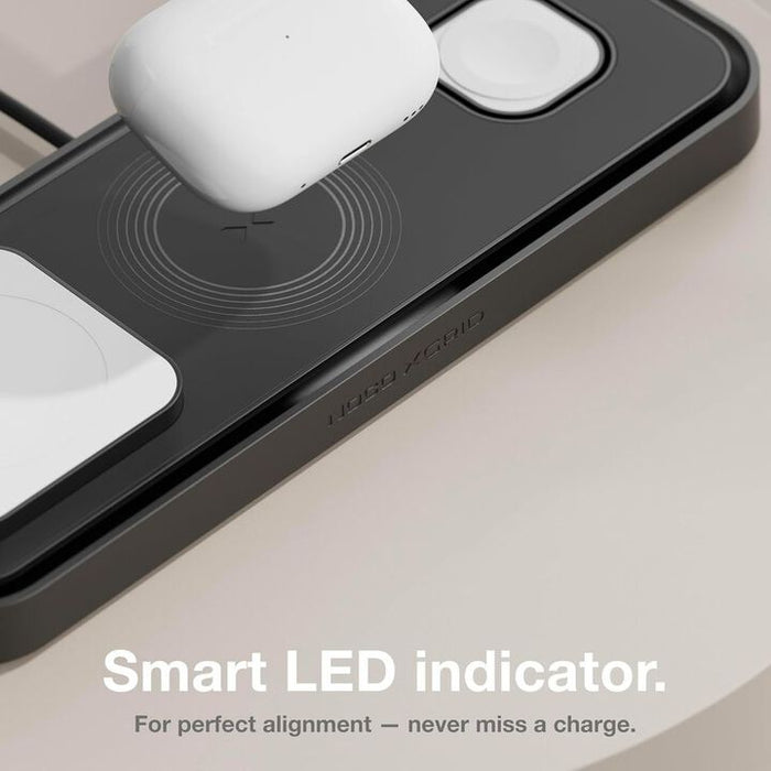 NOCO 3-In-1 Qi2 15W Wireless Charging Pad Matte Black