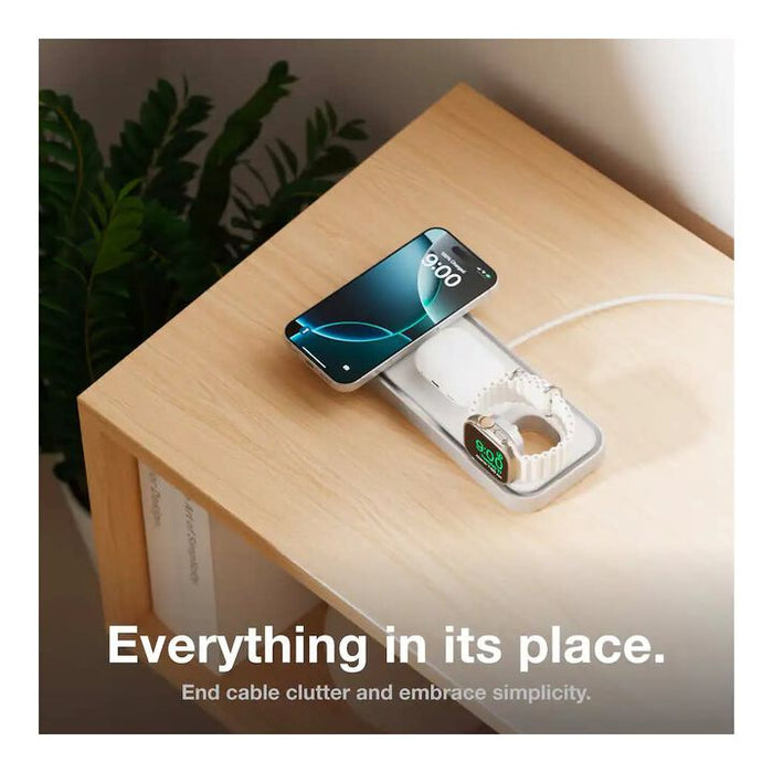 NOCO  3-In-1 Qi2 15W Wireless Charging Pad Silver