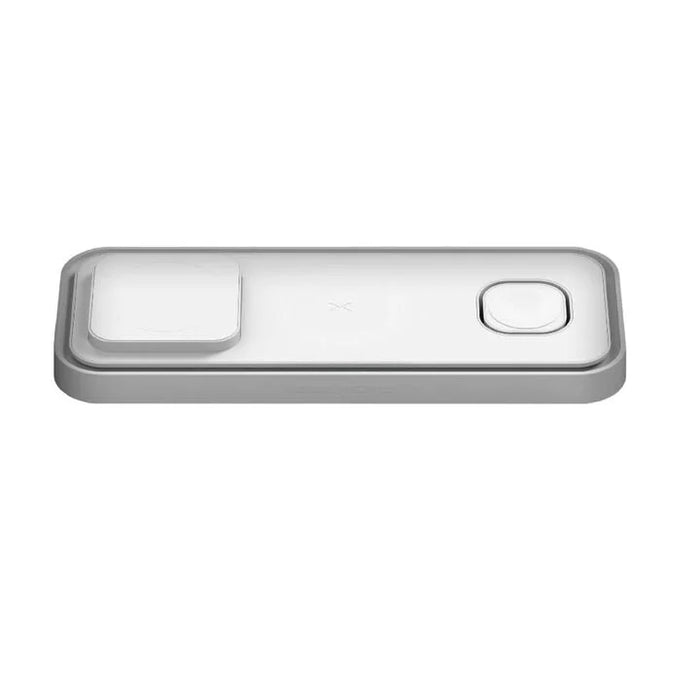 NOCO  3-In-1 Qi2 15W Wireless Charging Pad Silver