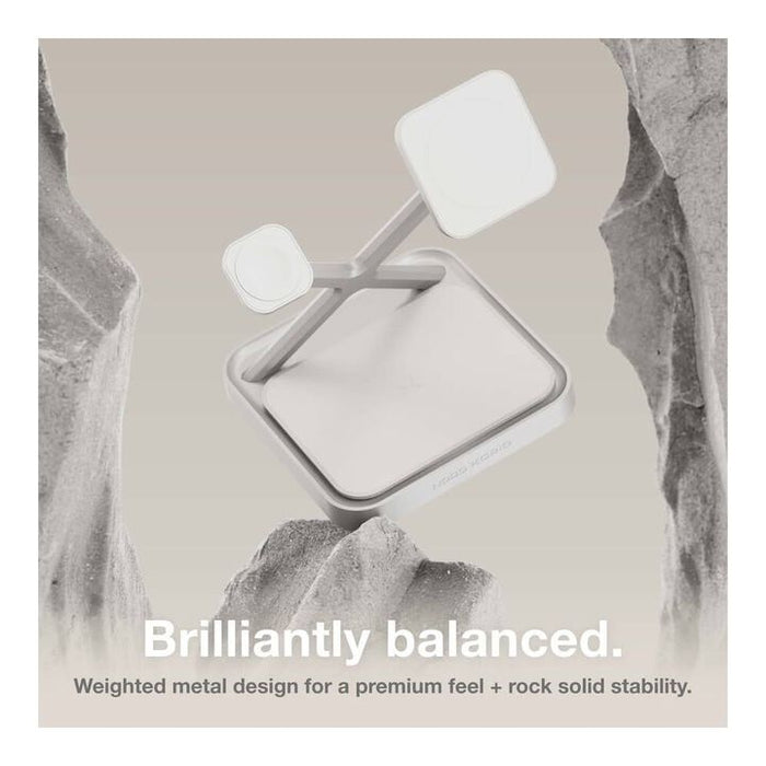 NOCO 3-In-1 Qi2 15W Wireless Charging Stand Silver