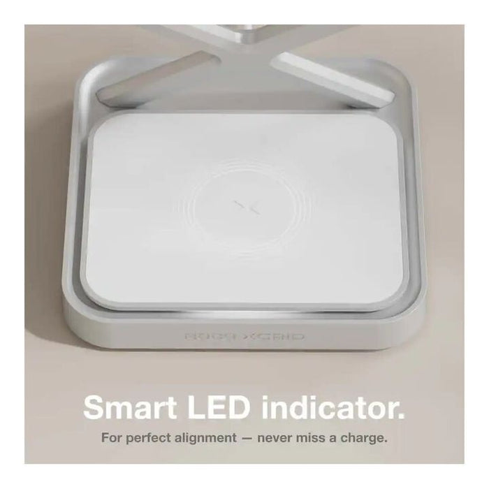 NOCO 3-In-1 Qi2 15W Wireless Charging Stand Silver