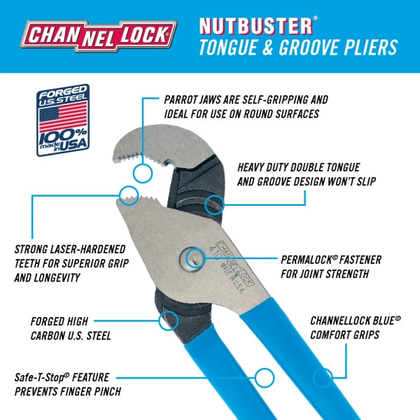CHANNELLOCK 9.5" Tongue & Groove