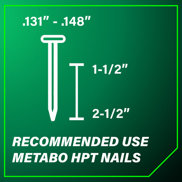 Metabo HPT 18V Cordless Pneumatic 2-1/2" Metal Connector Nailer Kit