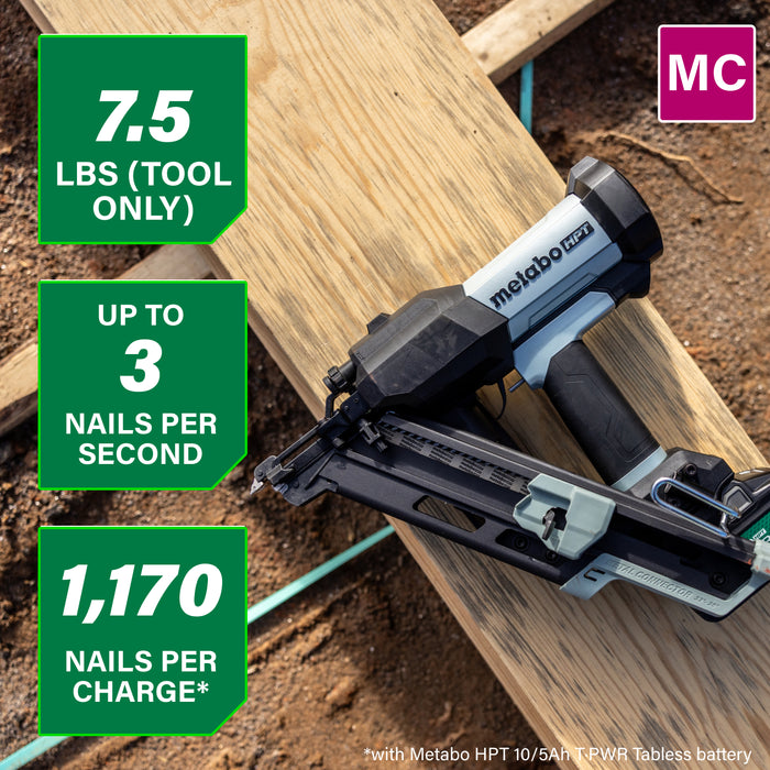 Metabo HPT 18V Cordless Pneumatic 2-1/2" Metal Connector Nailer Kit