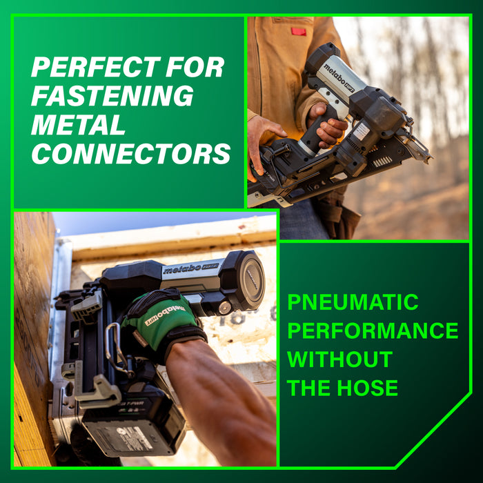 Metabo HPT 18V Cordless Pneumatic 2-1/2" Metal Connector Nailer Kit