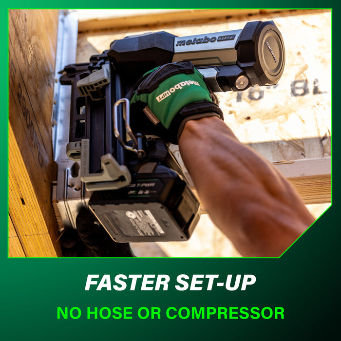 Metabo HPT 18V Cordless Pneumatic 2-1/2" Metal Connector Nailer Kit