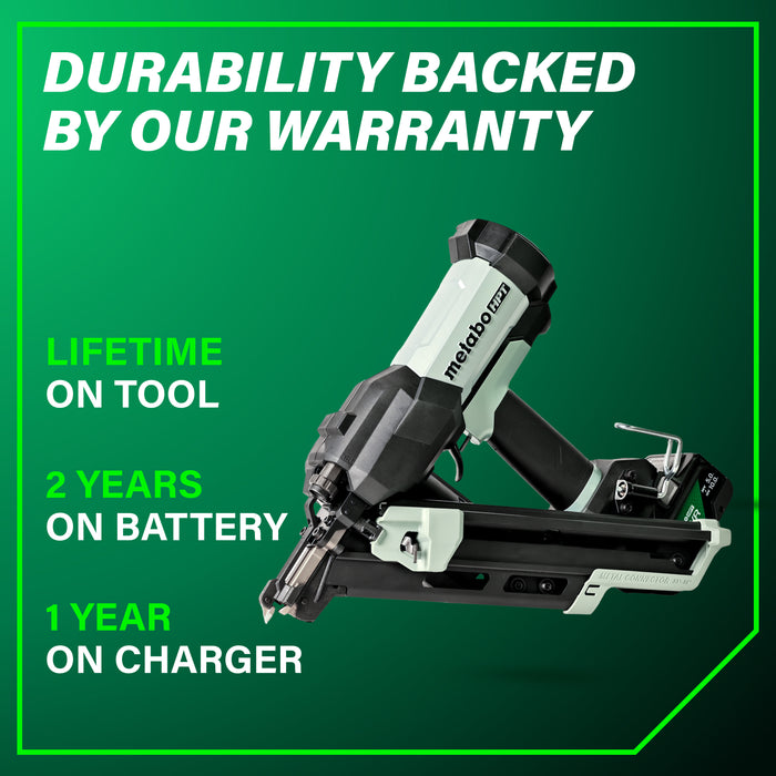 Metabo HPT 18V Cordless Pneumatic 2-1/2" Metal Connector Nailer Kit