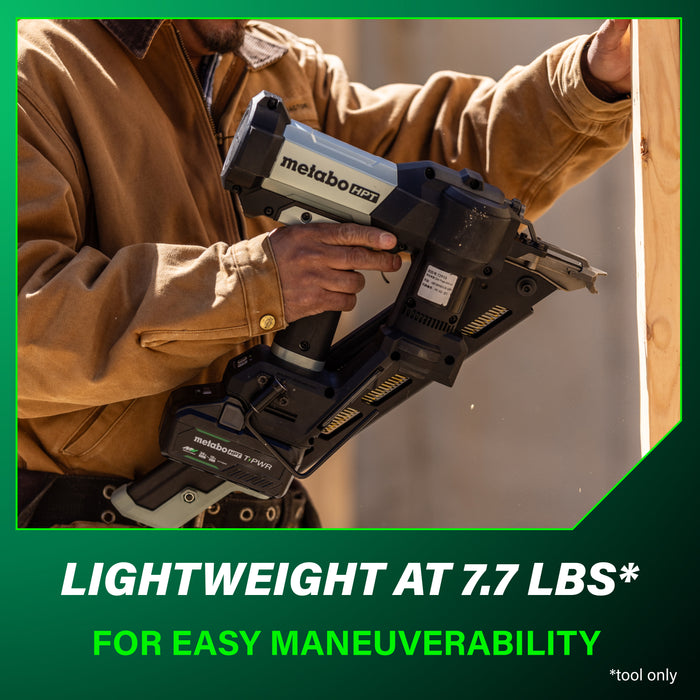 Metabo HPT 18V 30° Cordless Pneumatic 3-1/2" Paper Strip Framing Nailer Kit
