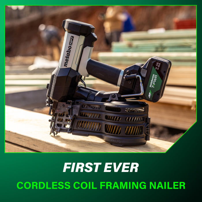 Metabo HPT 18V 15° Cordless Pneumatic 3-1/2" Coil Framing Nailer Kit
