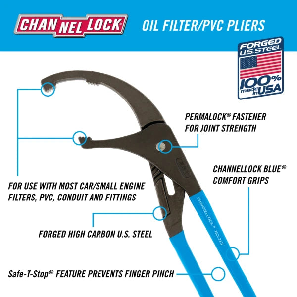 CHANNELLOCK 15.5" Oil Filter/ PVC Plier